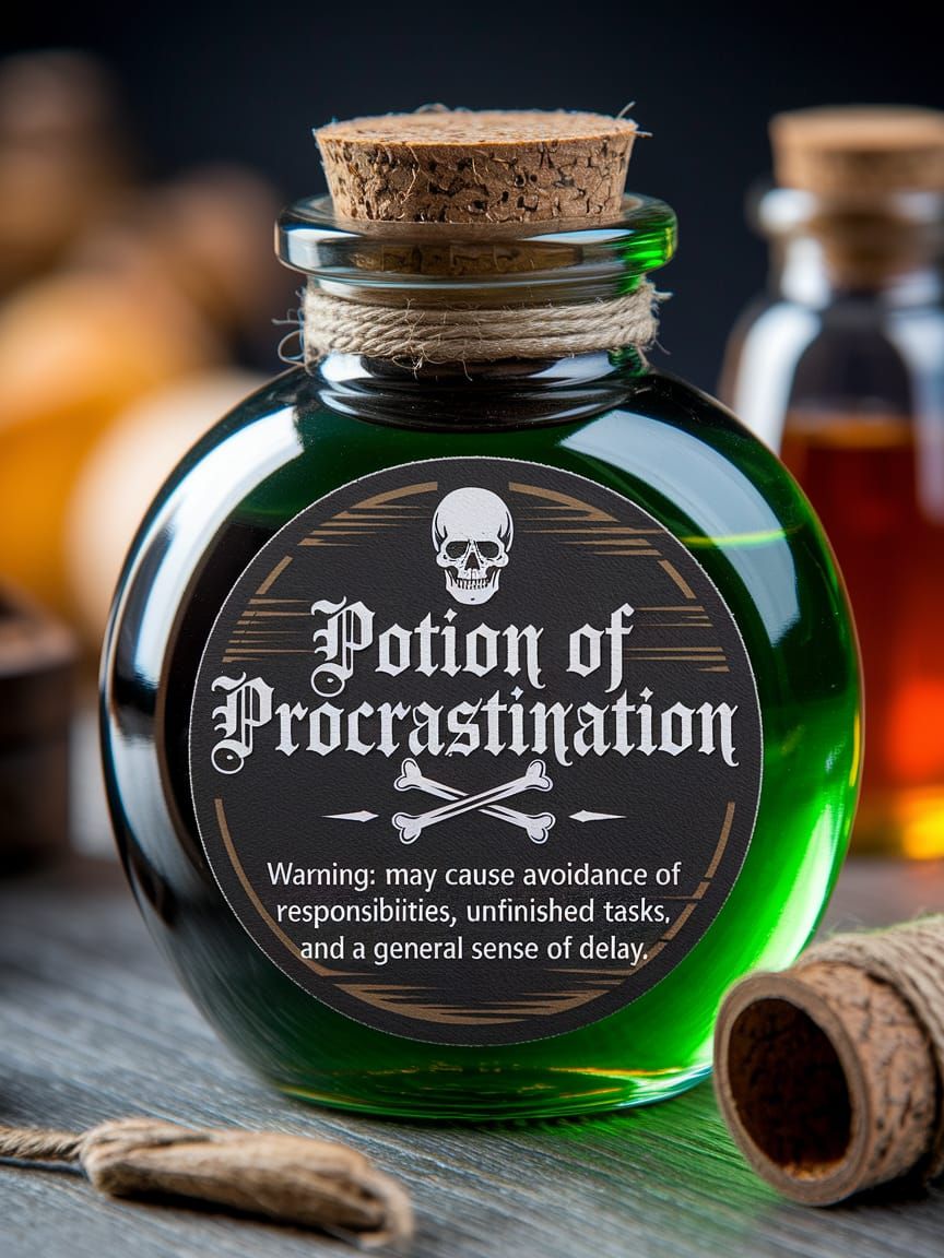 Mysterious Vial of Procrastination Potion