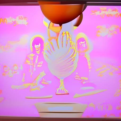 The Ramones Praying to a Giant Egg