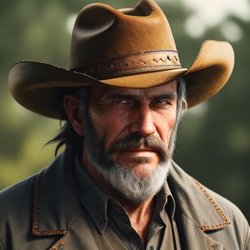 Shadowed Cowboy in Stetson Hat: Professional Photography