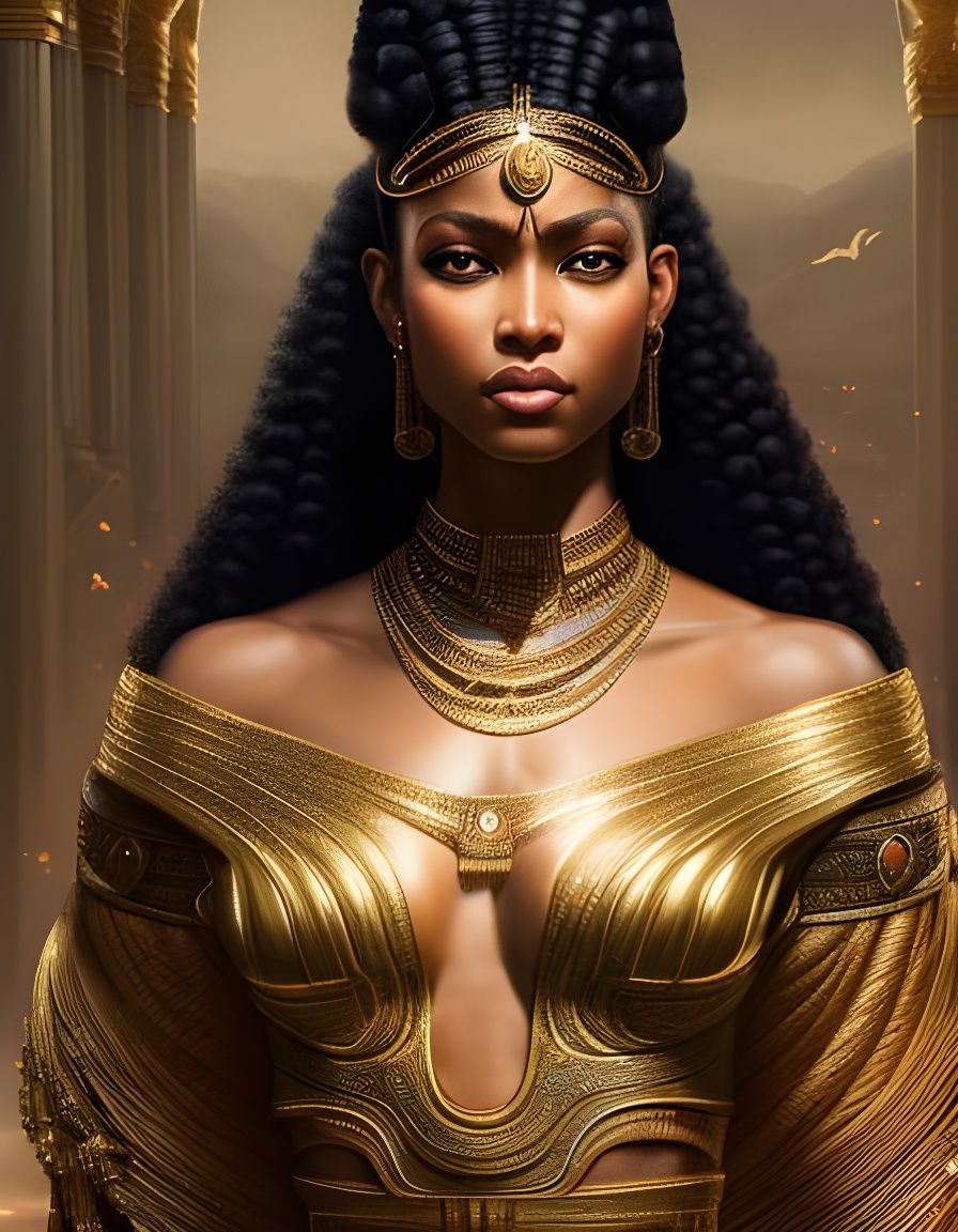 Egyptian Cat Goddess Bastet in Hyperrealistic Detail