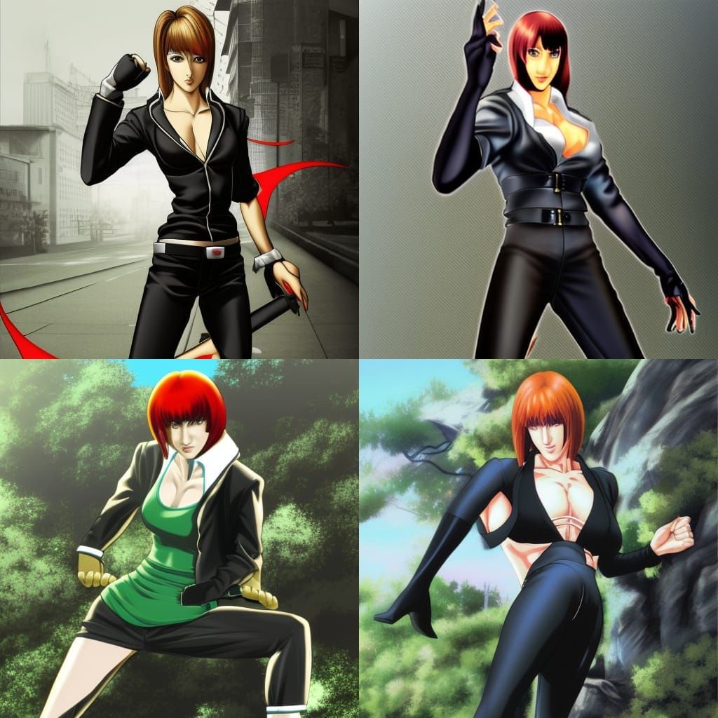 Cynthia Rothrock as Iori Yagami in Anime Style