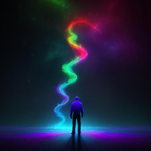 Psychedelic Astral Highway Illustration in Cosmic Expression...