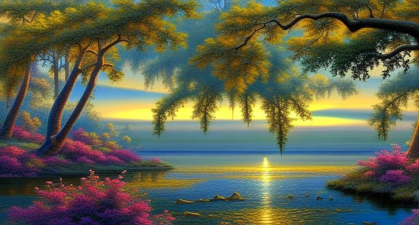 Wind Chimes in Savannah Bayou: A Luminist Landscape