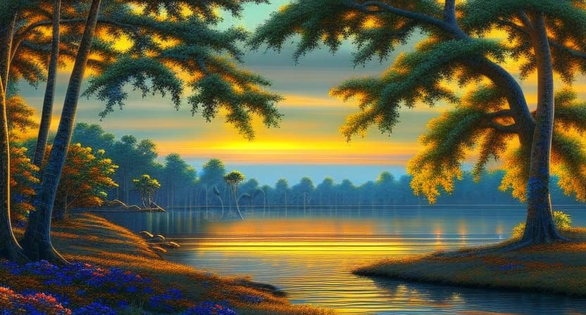 Wind Chimes in Savanna Bayou with Sunshine Rays