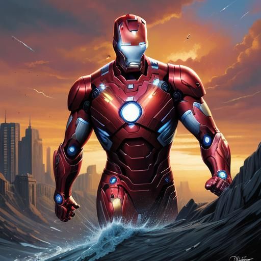 Iron Man Comic Book Art by Mark Brooks
