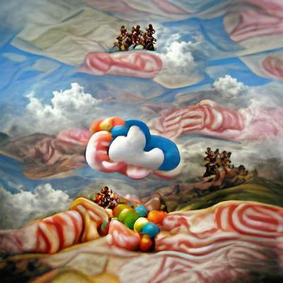 Sweet Candyland Dreamscape on Sugar Clouds