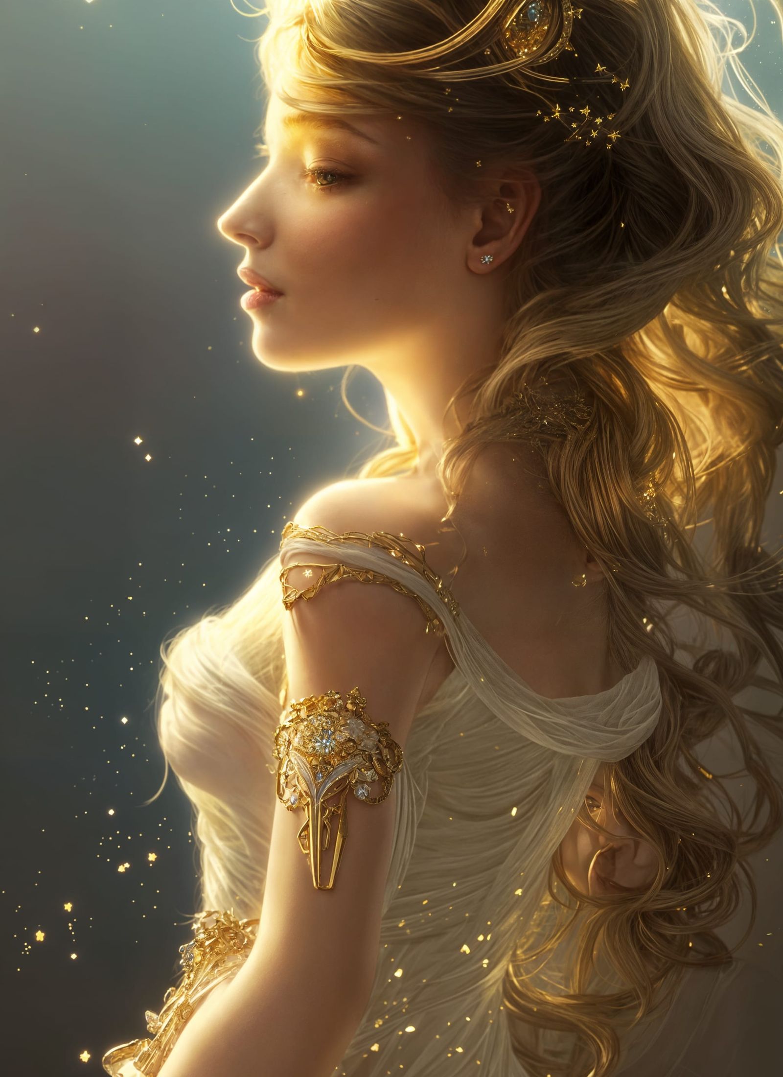 Golden Haired Starlight Princess Portrait