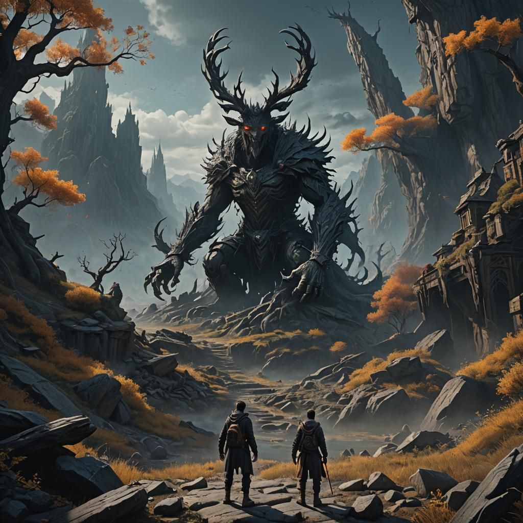 Man Alone in Darkness: Fantasy Concept Art