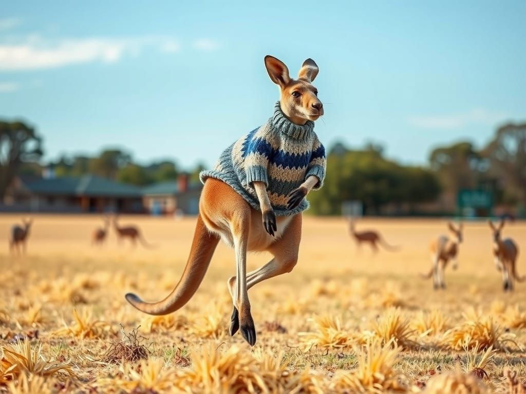 What do you get when you cross a kangaroo with a sheep? A wo...