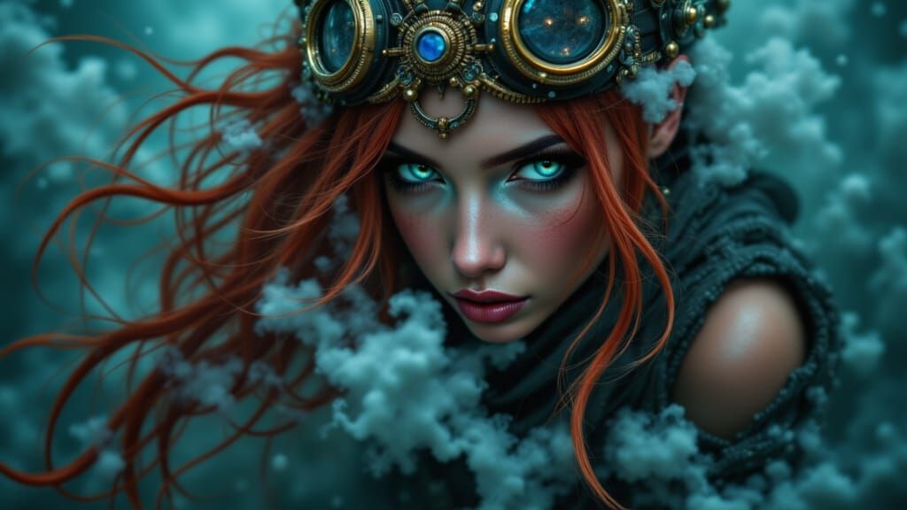 Sea People Stare Nervously into Distance, Hyperdetailed Port...