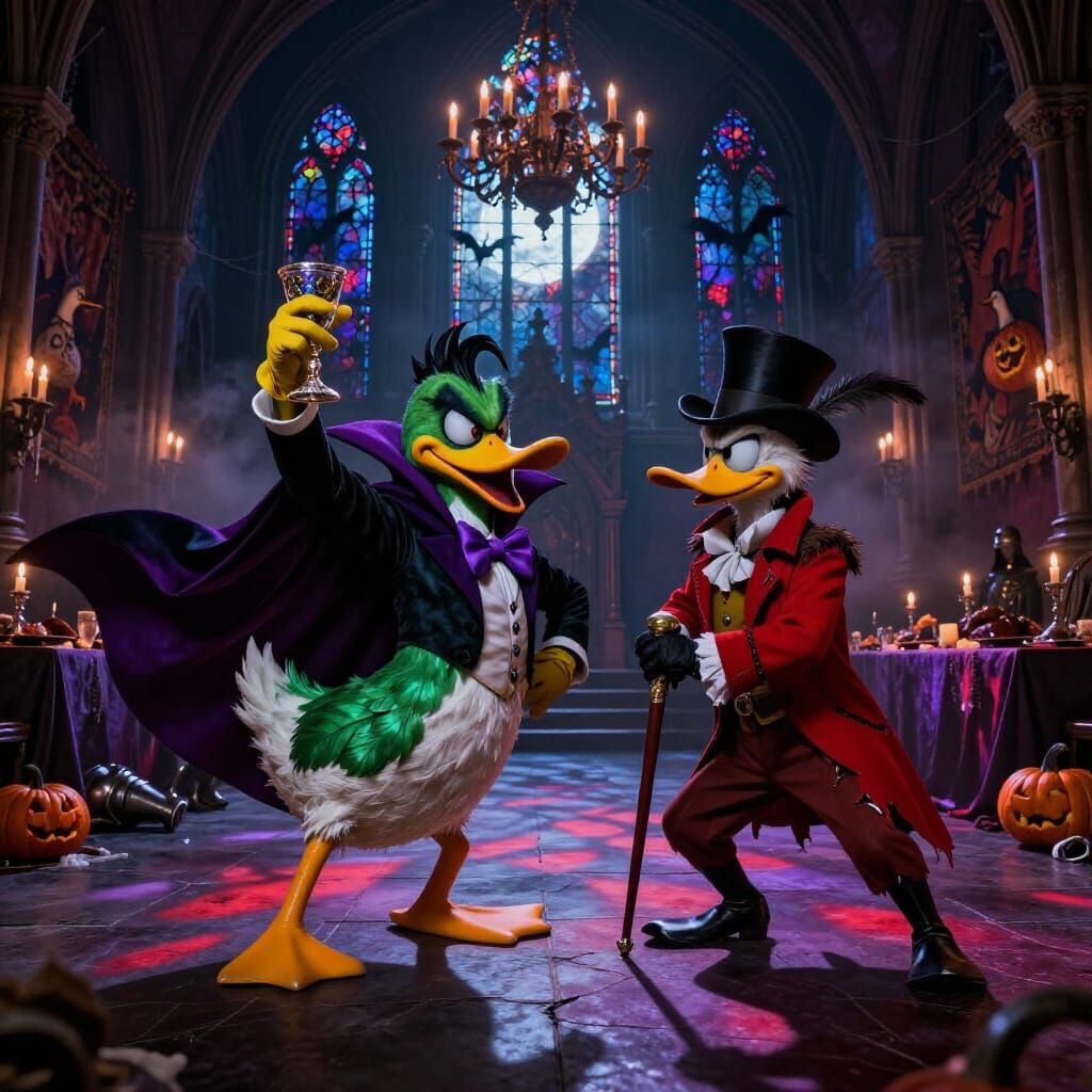 Count Duckula's Gothic Showdown in Castle Duckula