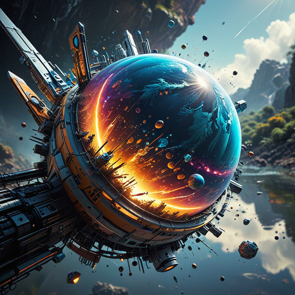 Vibrant Sci-Fi Film Festival Poster featuring a UFO over Des...