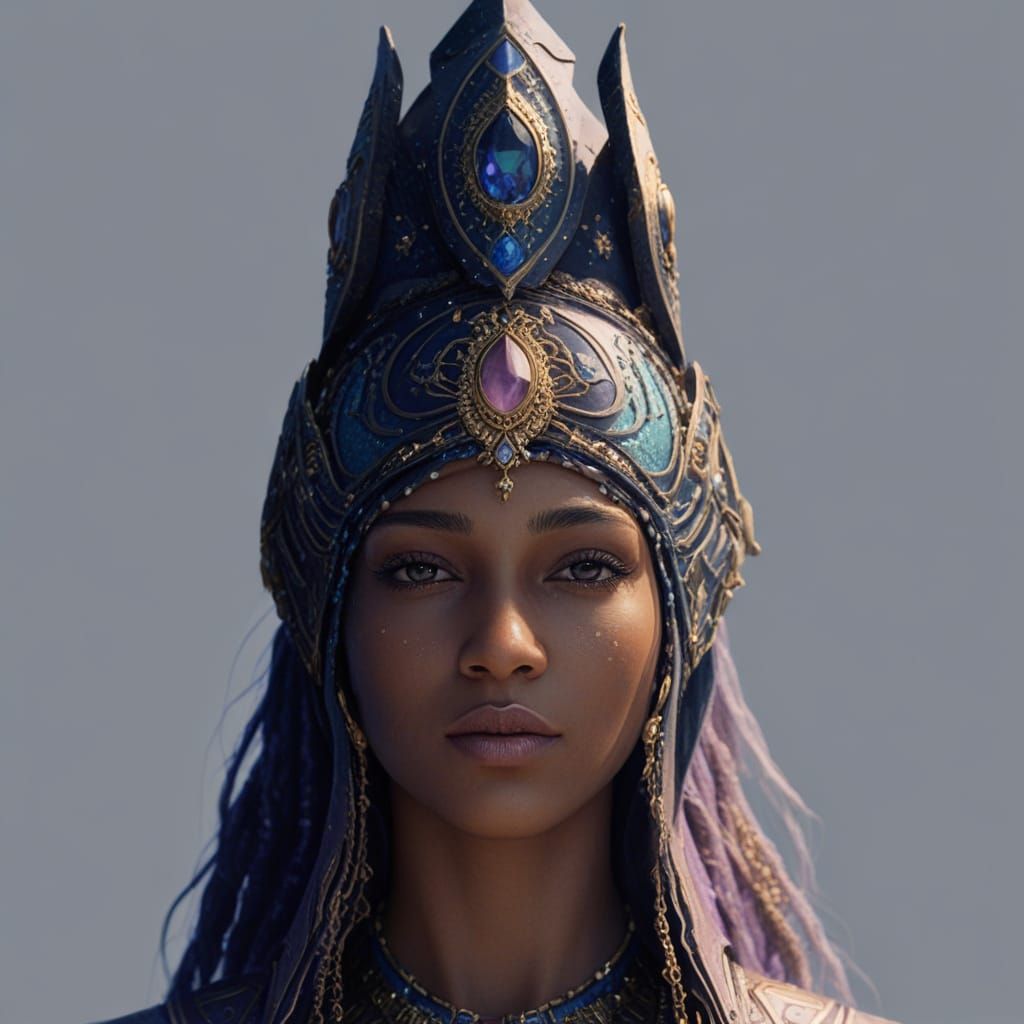 Empress with Spirit Guides in Dreamlike Realm