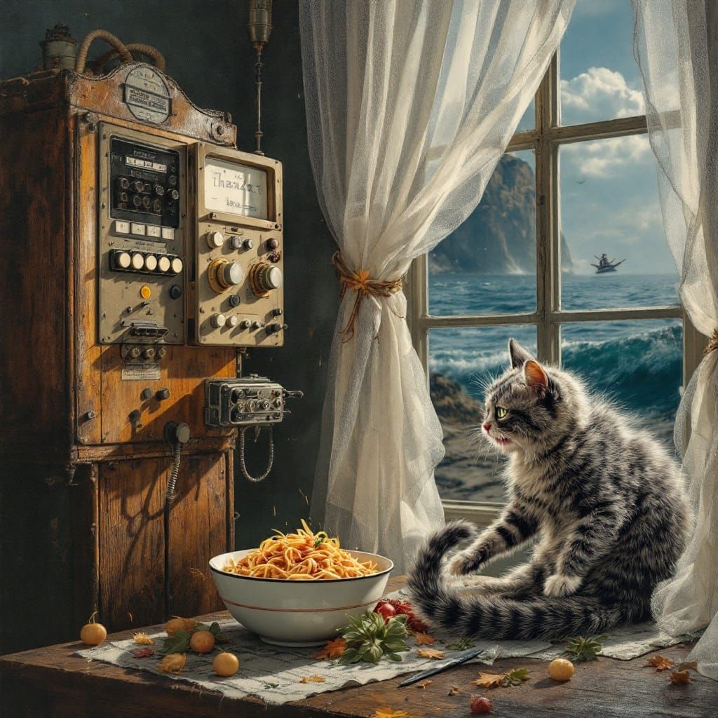 Surreal Mashup of Retro Switchboard, Alien Invasion, and Whi...