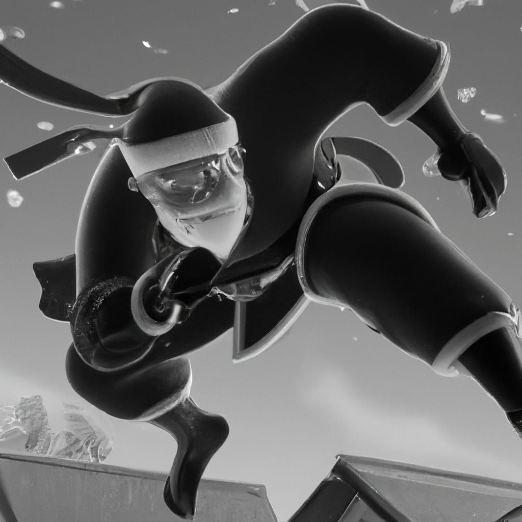 Santa Claus Ninja in Anime Style