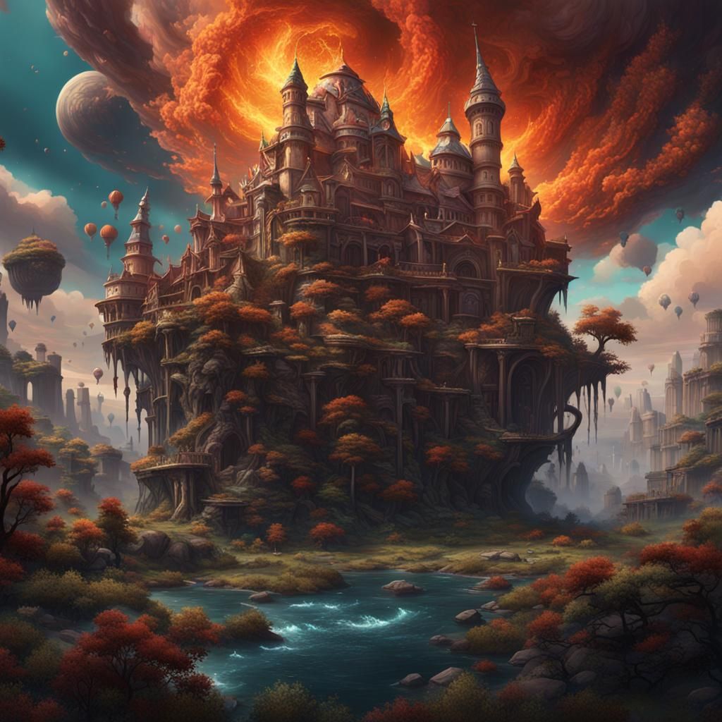 Chaos and Entropy Meme in Detailed Digital Art