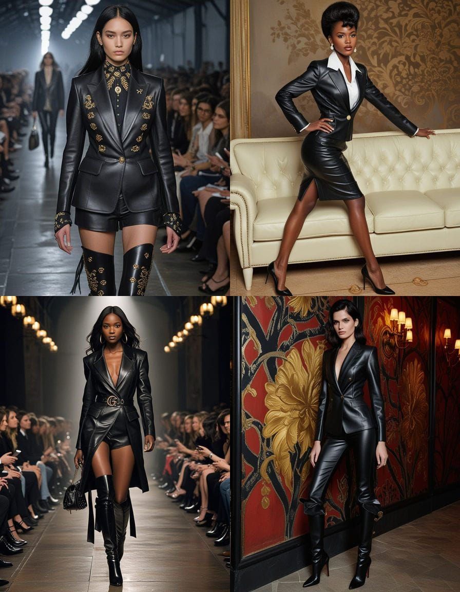 Ebony Woman in Haute Couture Fashion Suit