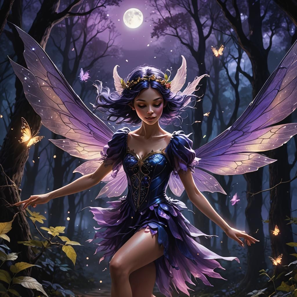 Fairy Flight in Dark Fantasy Illustration