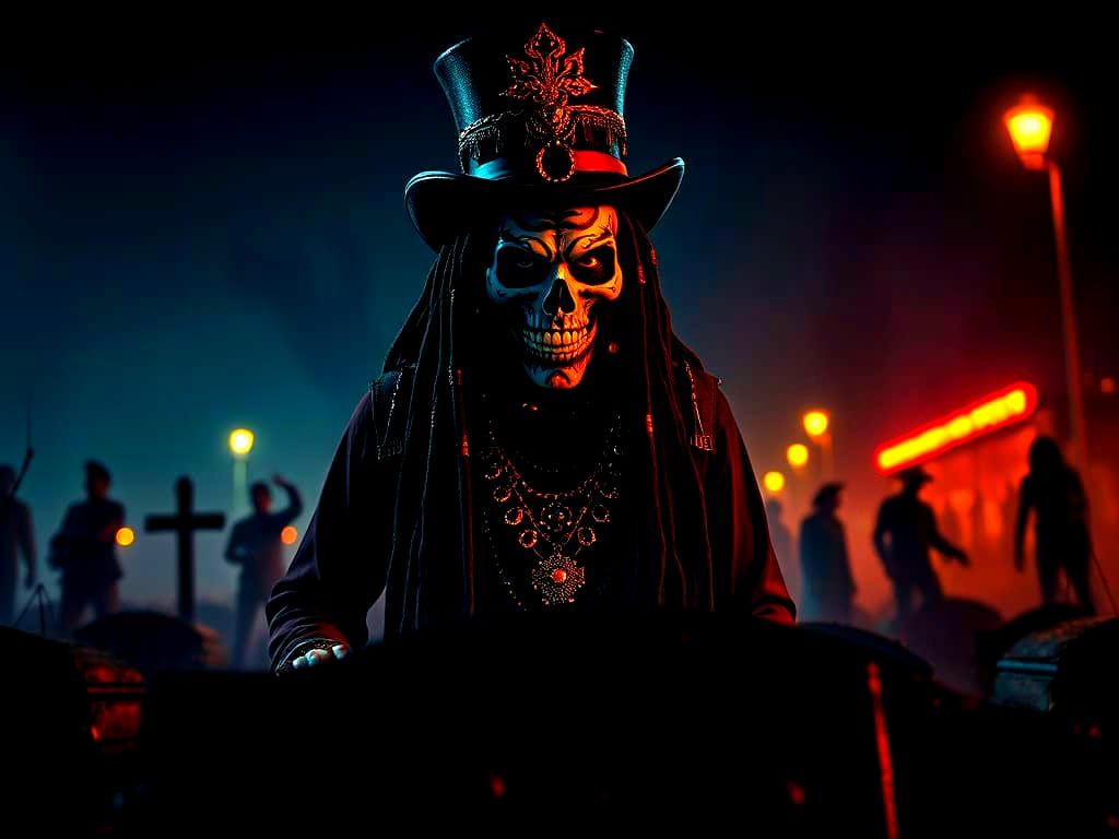 Baron Samedi Gothic Portrait in Giger Style