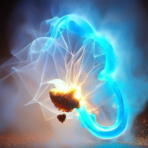 Glowing Crystal Heart Radiating Cosmic Energy