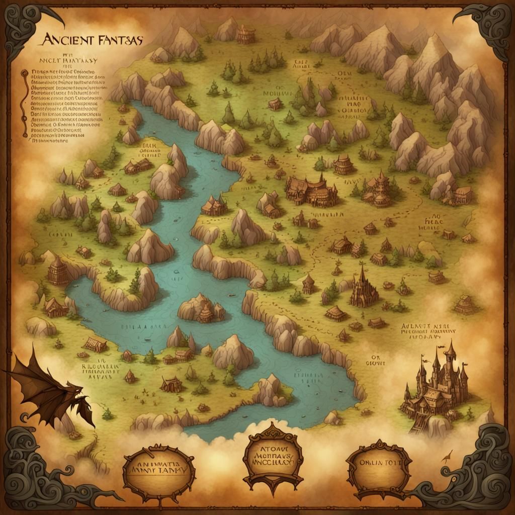 Ancient fantasy Map