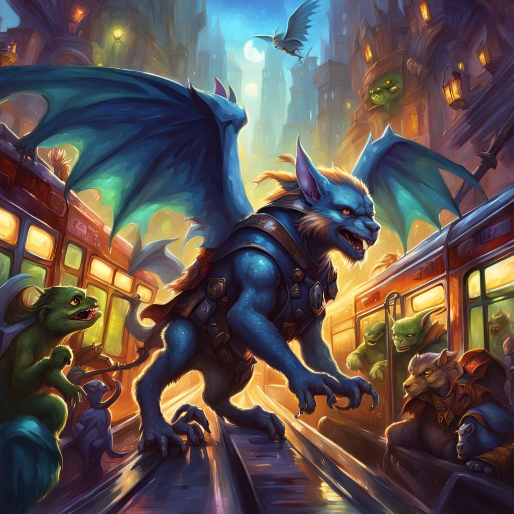 Fantastic Creatures Ride a Magical Subway