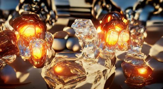 Abstract Molten Glass Texture Art