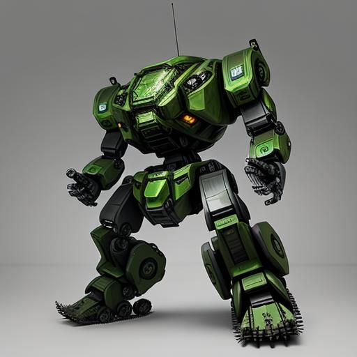 Photorealistic Robotic Turtle Tank Mech