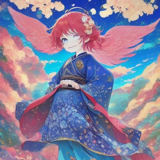 Chibi Lucky Star Anime in Kawaii Pastel Style