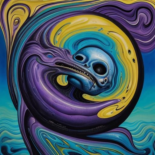 Surreal Talking Forehead in Fauvist Colors