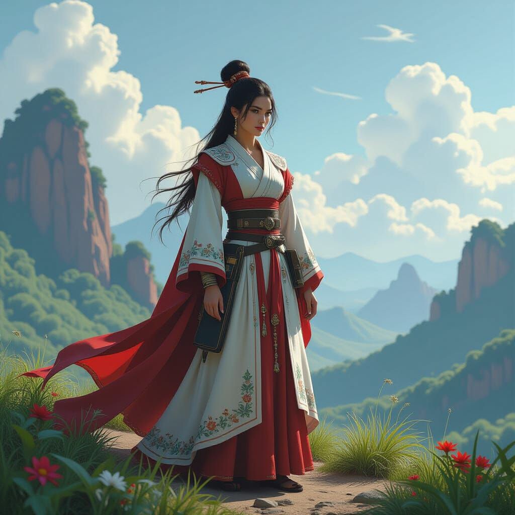 Elegant Trailian in Outer Rim Landscape