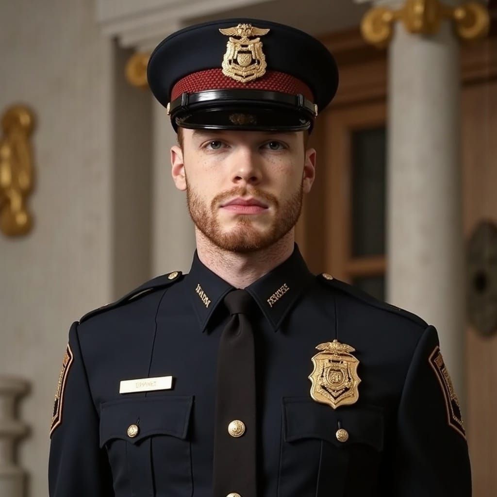 Police Officer in Dress Uniform