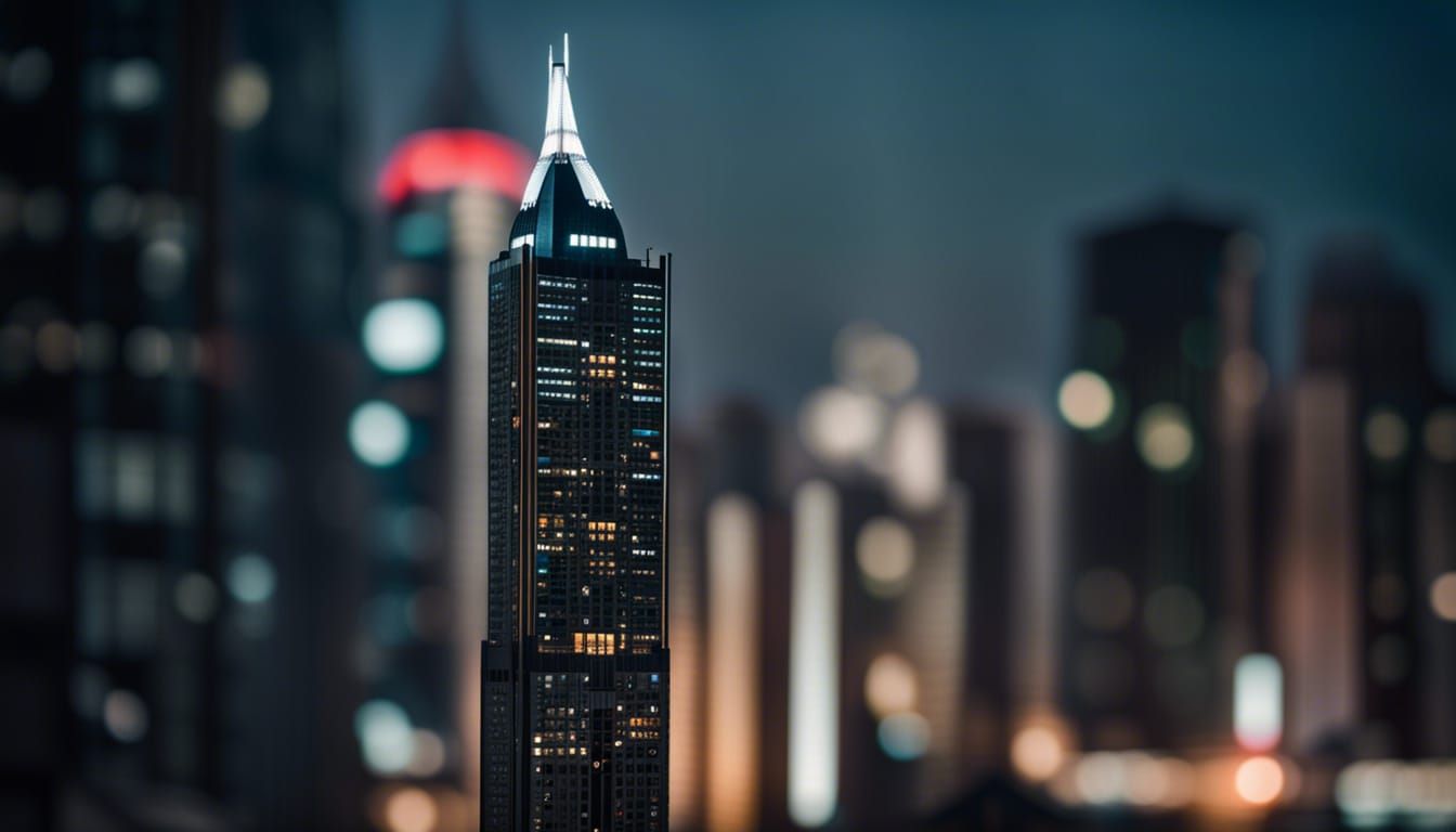Skyscraper in Sharp Focus with Bokeh