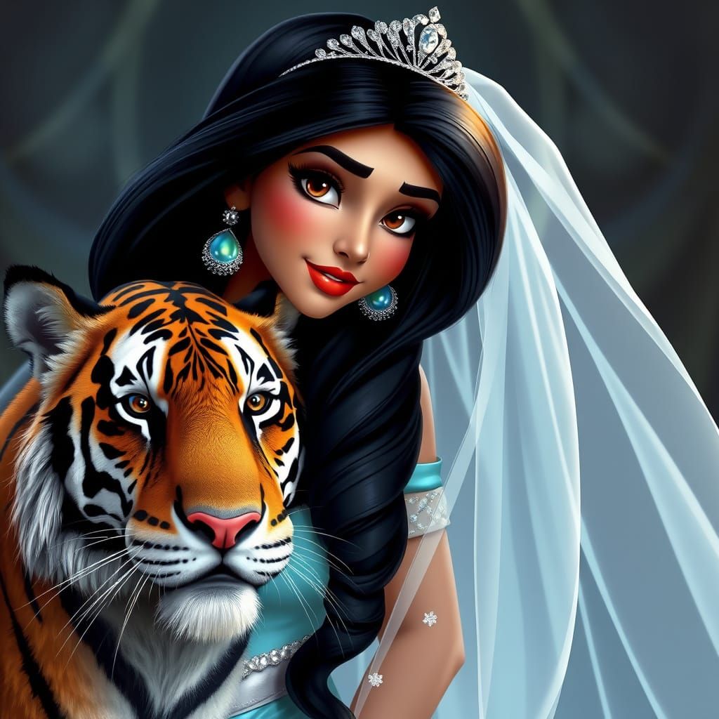 Disney Princess Jasmine in Wedding Dress