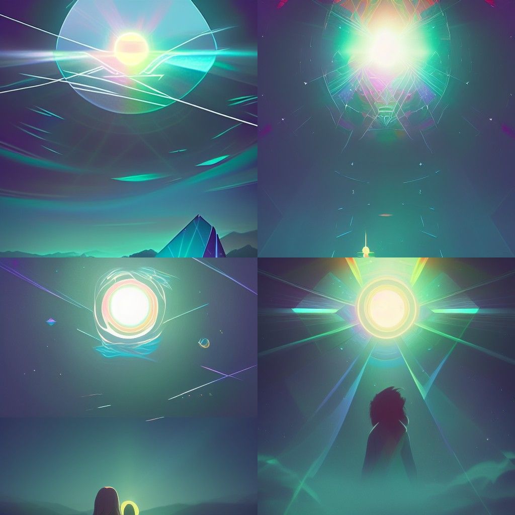 Rainbow Prism in Sunlight, Surreal Concept Art