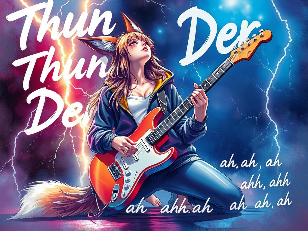 Fox Guitarist Strikes Chord in Digital Art Style