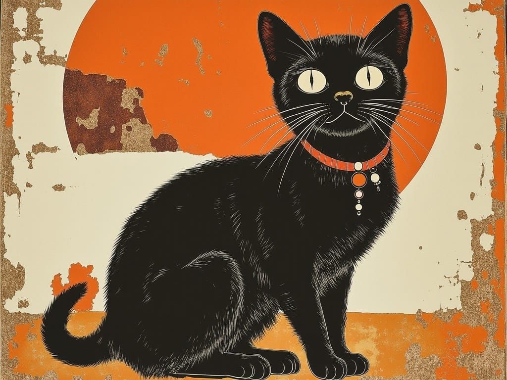 Mysterious Black Cat Ponders Love and Belonging