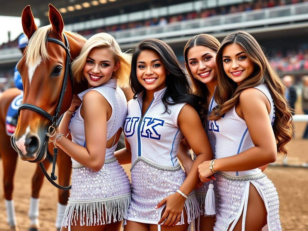 UK Cheerleaders Shine at Kentucky Derby with Thoroughbred an...