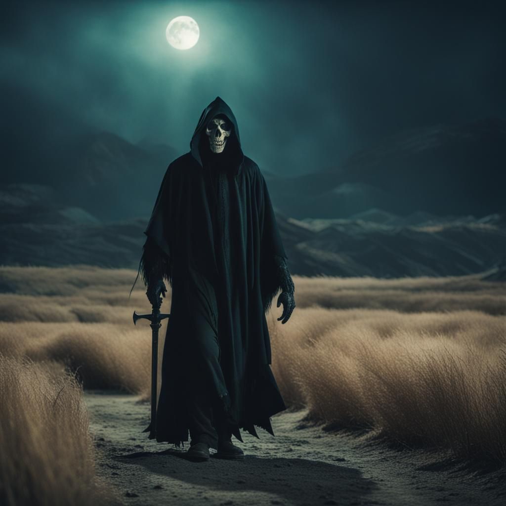 Cinematic Grim Reaper Film Still