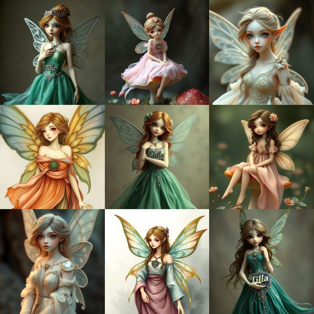 Tilla Family Female Fairy Name Tag Emblem