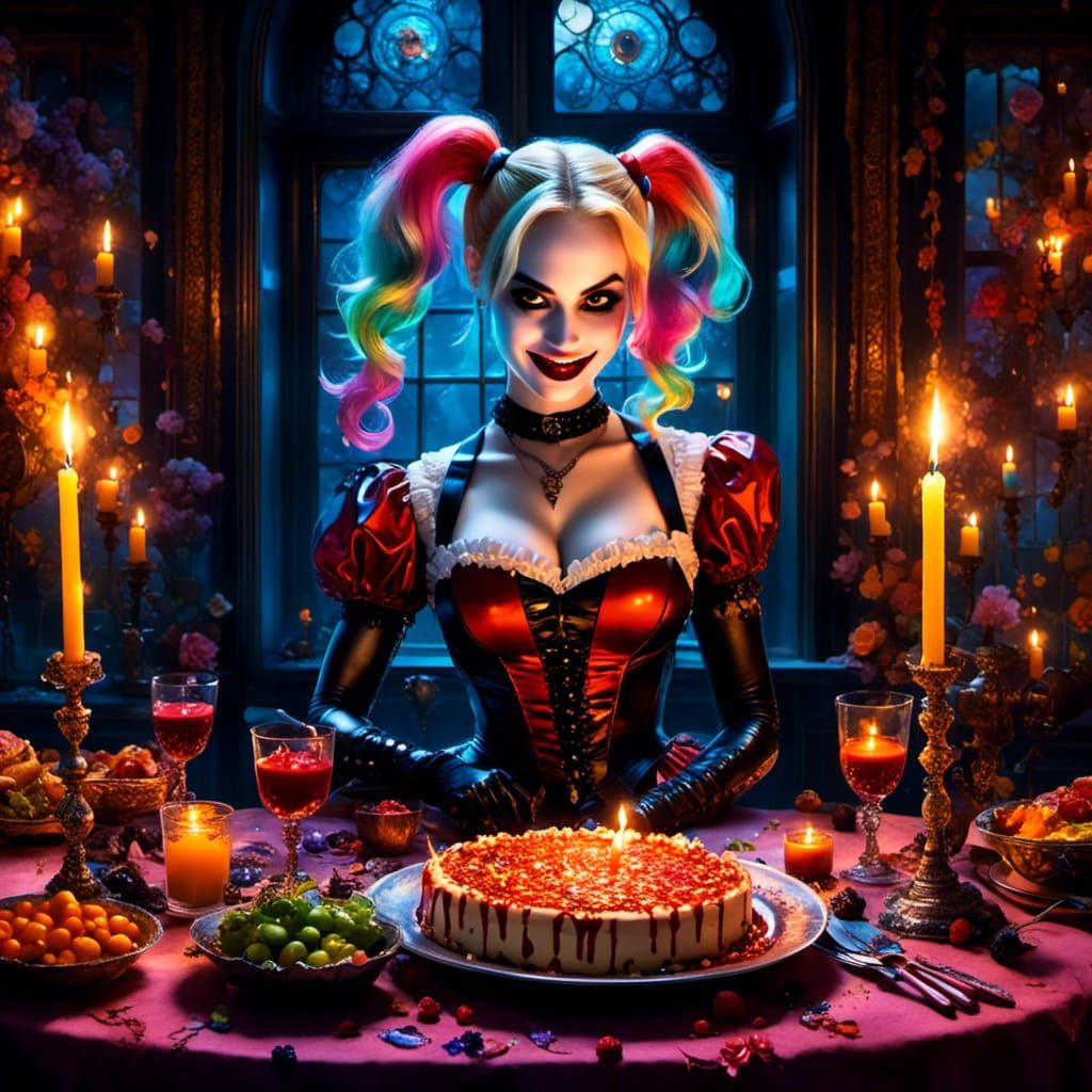 Harley Quinn Candlelit Dinner in Gotham, Hyperkraximalism St...