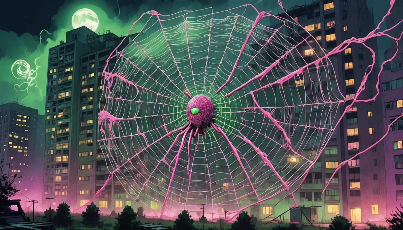 Chernobyl Moon Spiders in Polish Comic Style