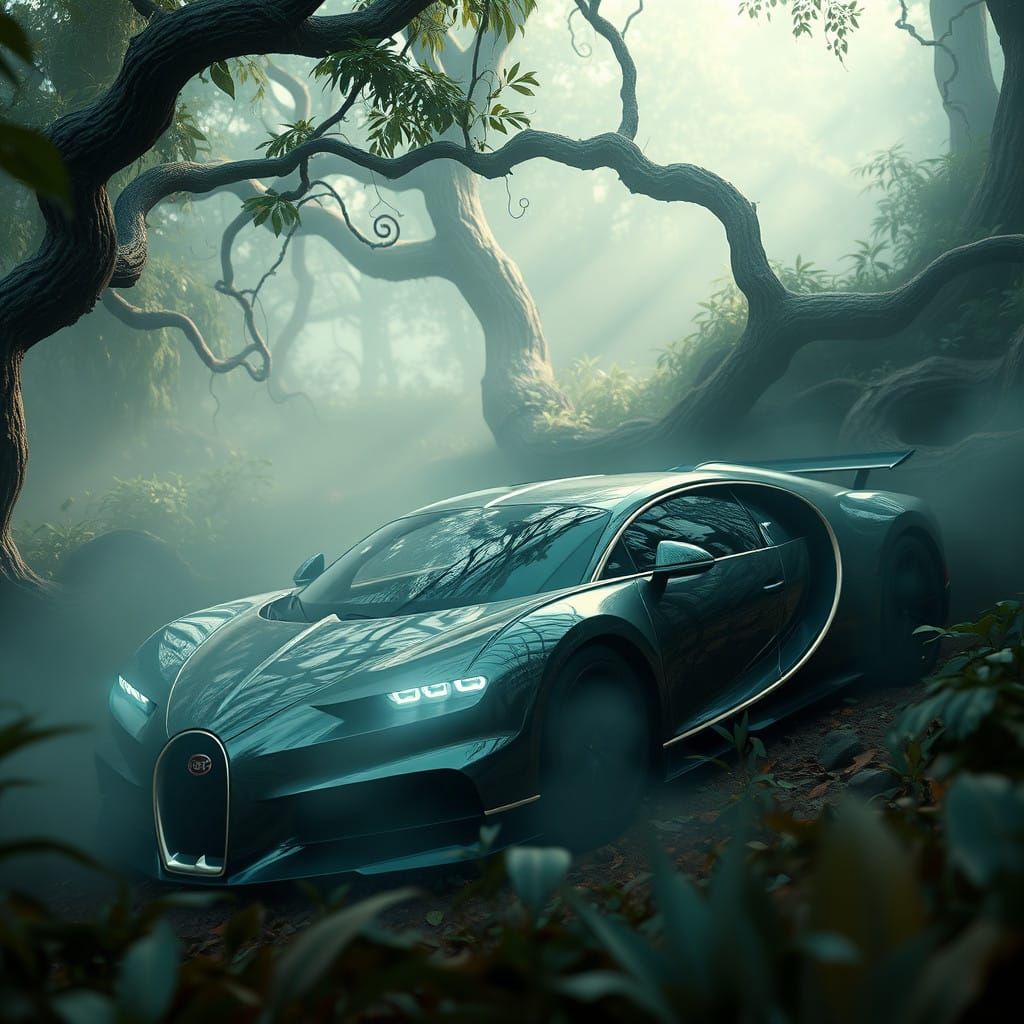 Bugatti in Mystical Jungle Realm
