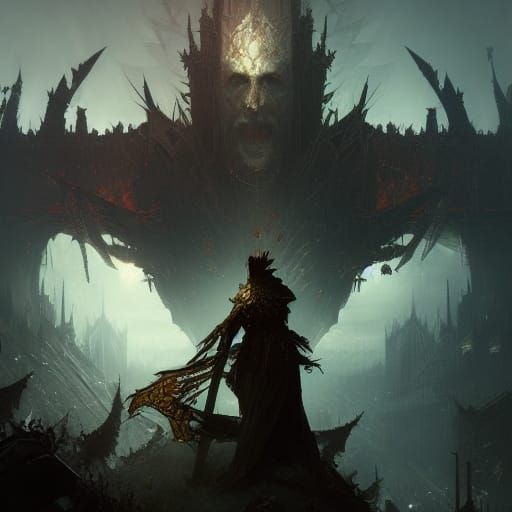 Dark Fantasy Portrait of The Mad King