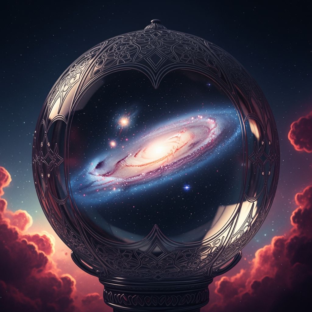 Galaxy in Glass Orb: Fantasy Concept Art