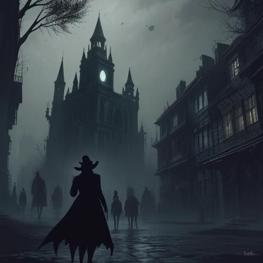 AI-Generated Yharnam Cityscape