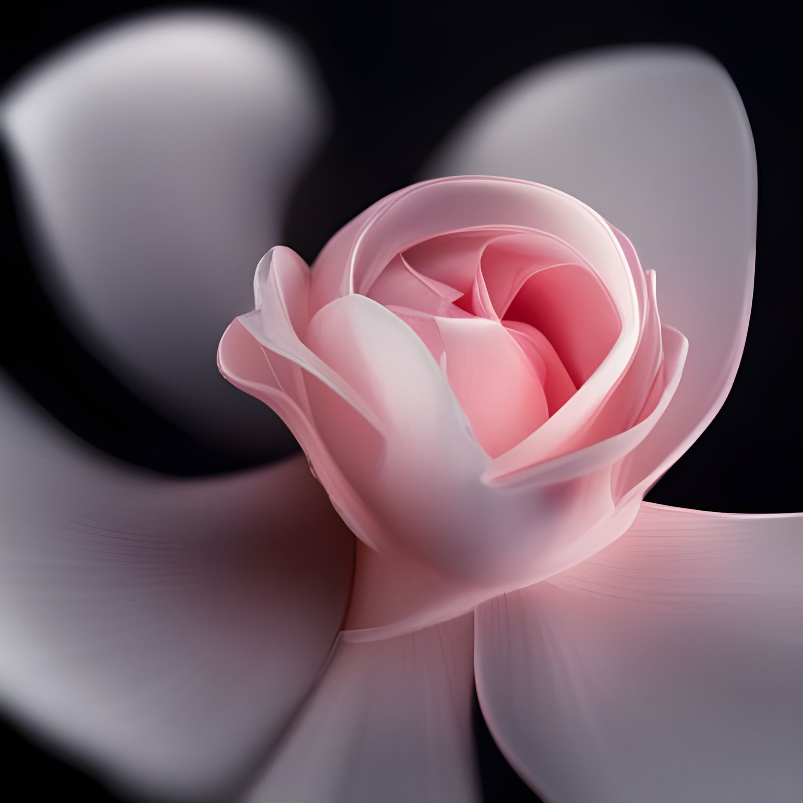 Refractive Mutabilis Rose in Professional Photography Style