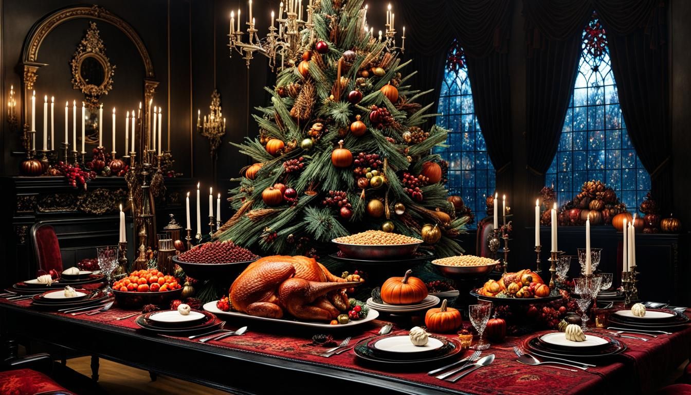Gothic Thanksgiving Tablescape