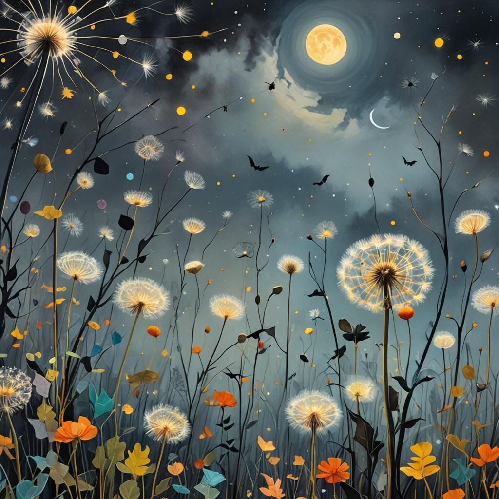 Surreal Halloween Dreamscape, Bioluminescent and Vibrant