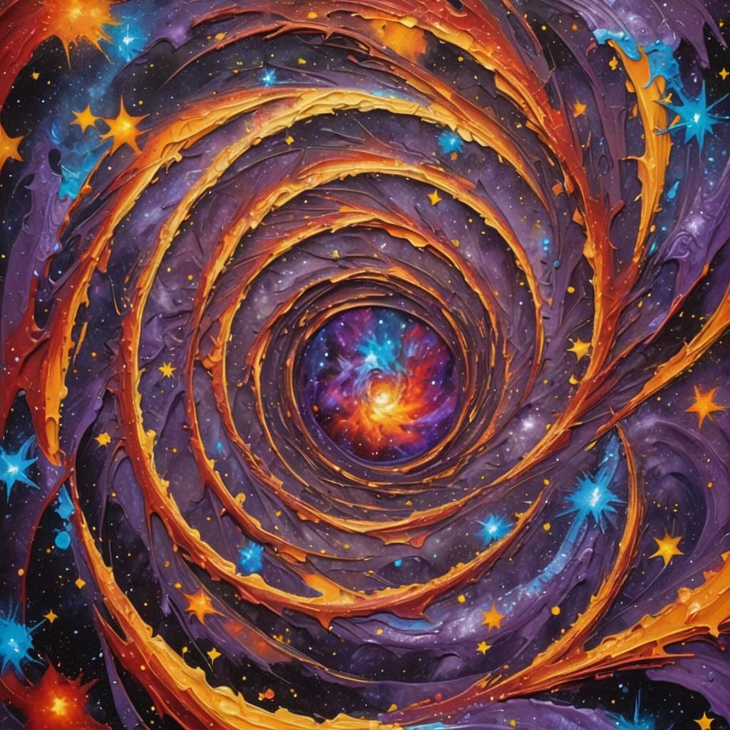 Hopi Blue Star Sirius in Impasto Galaxy